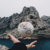 Floating planet Earth globe