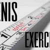 Penis exercise with measuring tape