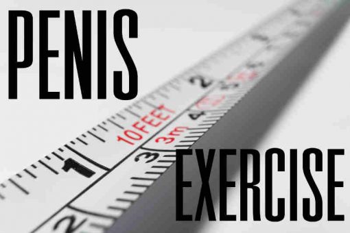 Penis exercise with measuring tape